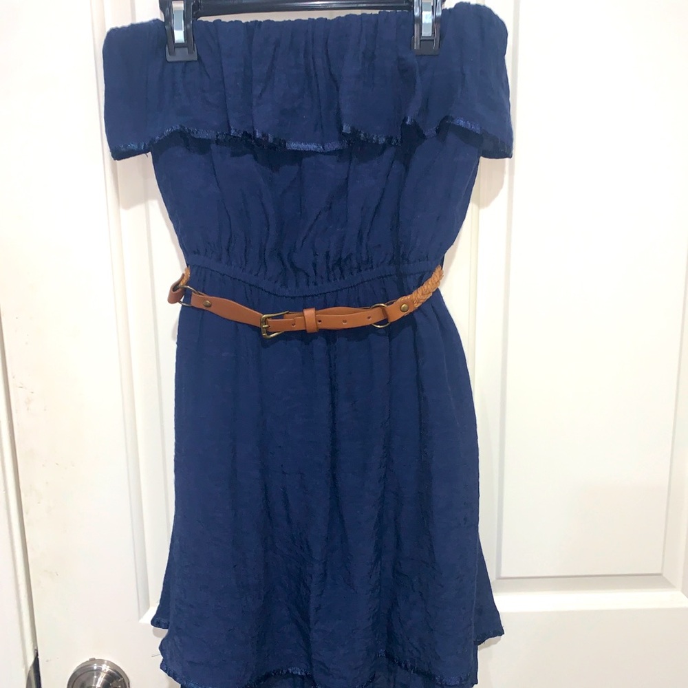 Off The Shoulder Navy Dress!